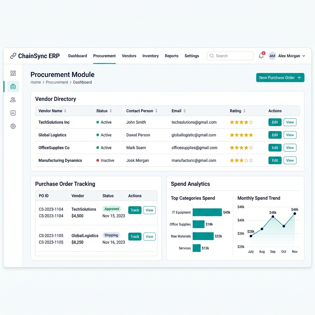 ChainSync Procurement Dashboard