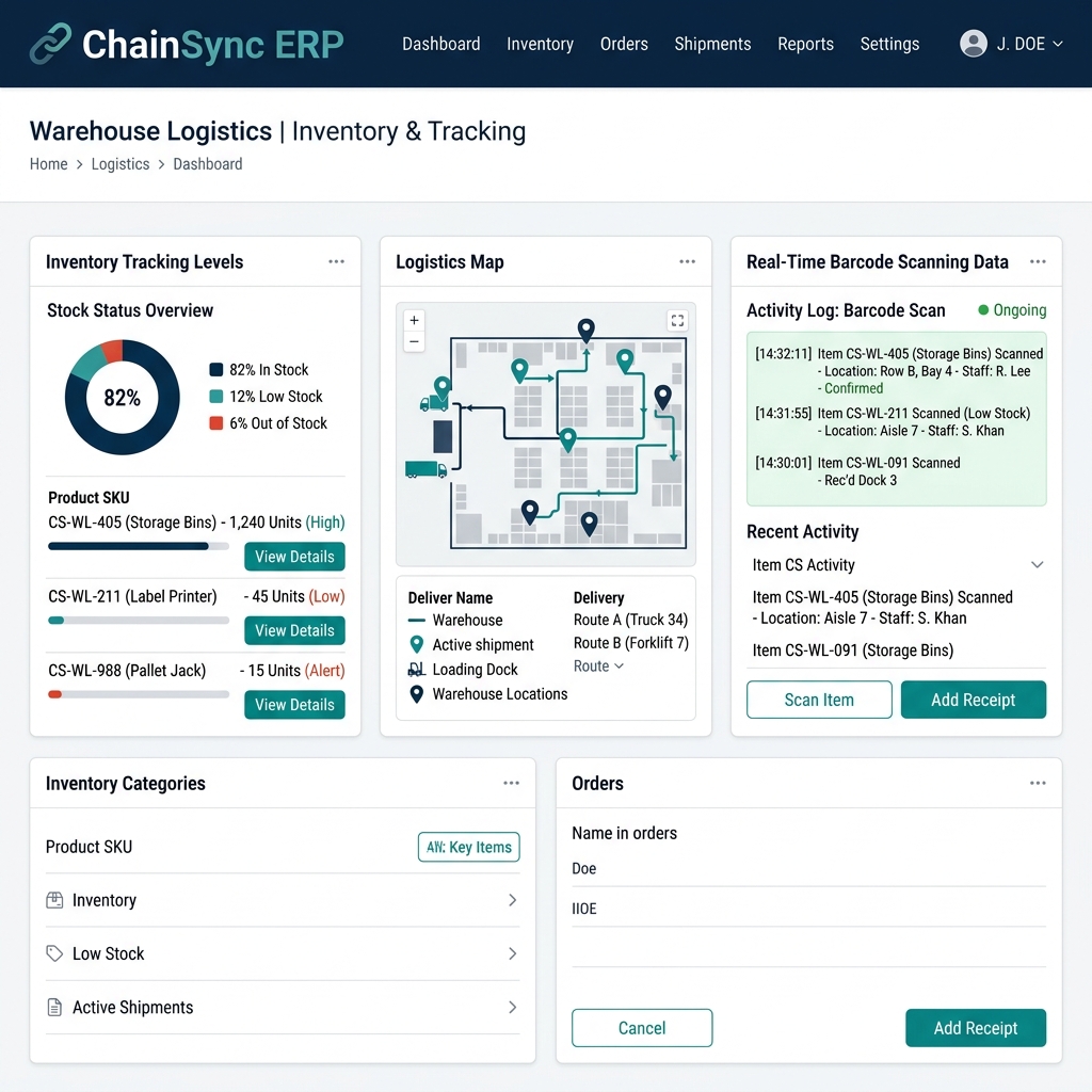 ChainSync Warehouse Dashboard